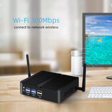 Fanless Mini PC Intel Core i7-4500U i5-4200U i3-4010U Windows 10 300M WiFi 8GB DDR3L 128GB/256GB/512GB SSD Barebone Computers