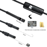 5.5 mm Endoscope Camera IP67 Waterproof USB Android Flexible Inspection Borescope Camera for Phone PC  6LEDs Adjustable