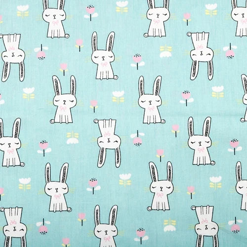 Blue Cartoon Printed Fabric Cotton Twill Cloth for DIY Baby Children Quilt Handicraft Apparel Sewing Textile Material By Meter