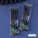 4PCS/Set Cool Chinese Dragon Pattern Gel Pen Black 0.5 Rollerball Pen Sign Pen School Supplies Office Stationery