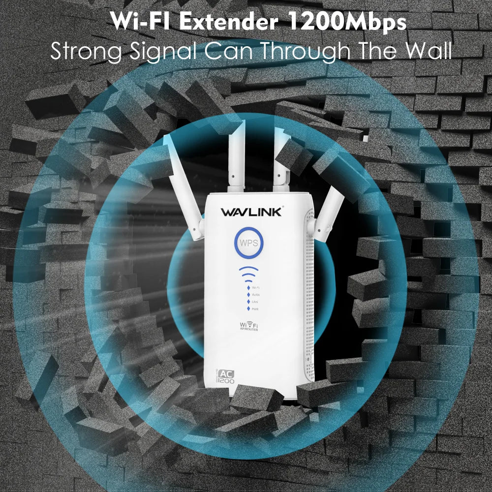 Wavlink AC1200 Gigabit WiFi Range Extender/Access Point/Router Wireless Wifi Repeater Dual Band 2.4G&5Ghz Wi-fi Signal Booster