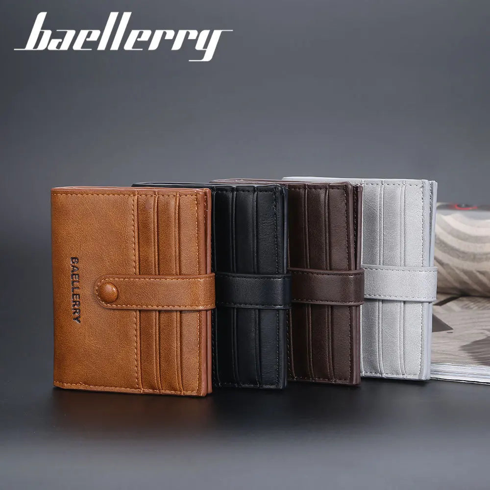 2022 New Mini Men Card Wallets Customized Hasp 14 Card Holders Card Wallet PU Leather Thin Male Card Purse Mini Carteria