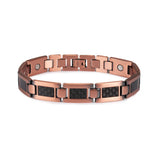 Magnetic Copper Bracelet Men&#39;s Black Carbon Fibre Health Energy Magnetic Therapy Bracelet Benefits 12mm Chain Bracelet Homme