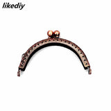 5 Pcs/Lot 8.5 CM Size Double Bead Semicircular Metal Purse Frame Kiss Clasp Clutch DIY Bag Accessory