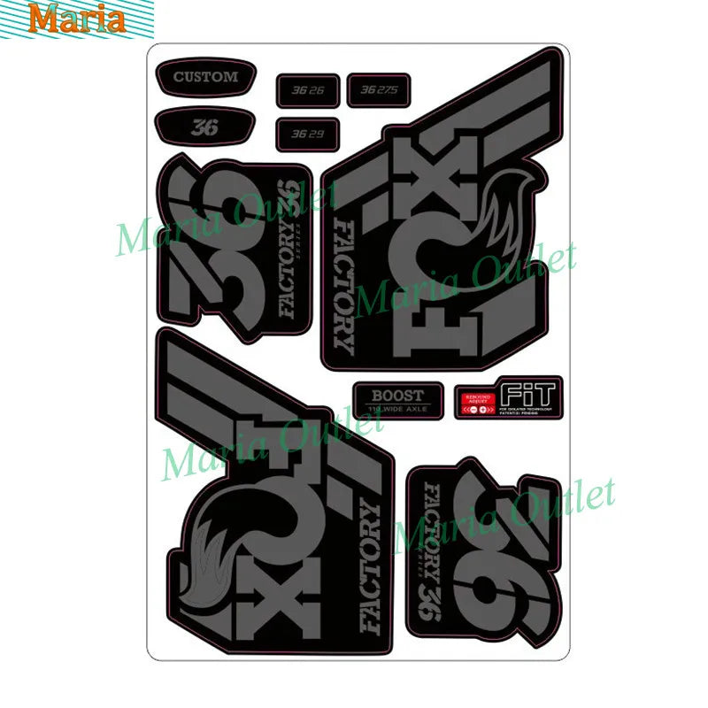 Hot Personality Reflective Mountain Bike Frame Stickers for Foxs-sticker Fixed Gear Bicycle Fork Rockshox Rock Shox Die Cutting