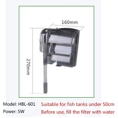 SunSun HBL Series Skimmer Hang On Up Waterfall Filter Water Pumps Hanging External Pump For 15-120L Aquarium Fish Turtle Tank