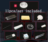 10pcs/11pcs Microscope Parts Tweezers Cover Glass Slides Paper Cloth Lamp Microscope Accessories For Making Specimen