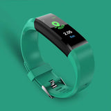 115 Plus Waterproof Smart Watch Wristband Fitness Tracker Pedometers Smart Bracelet Health Heart Rate Blood Pressure Monitor