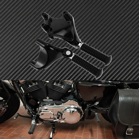 Motorcycle Rear Passenger Foot Pegs Mount Black Pedal For Harley Sportster Iron 883 1200 XL 48 72 SuperLow 2014-2021