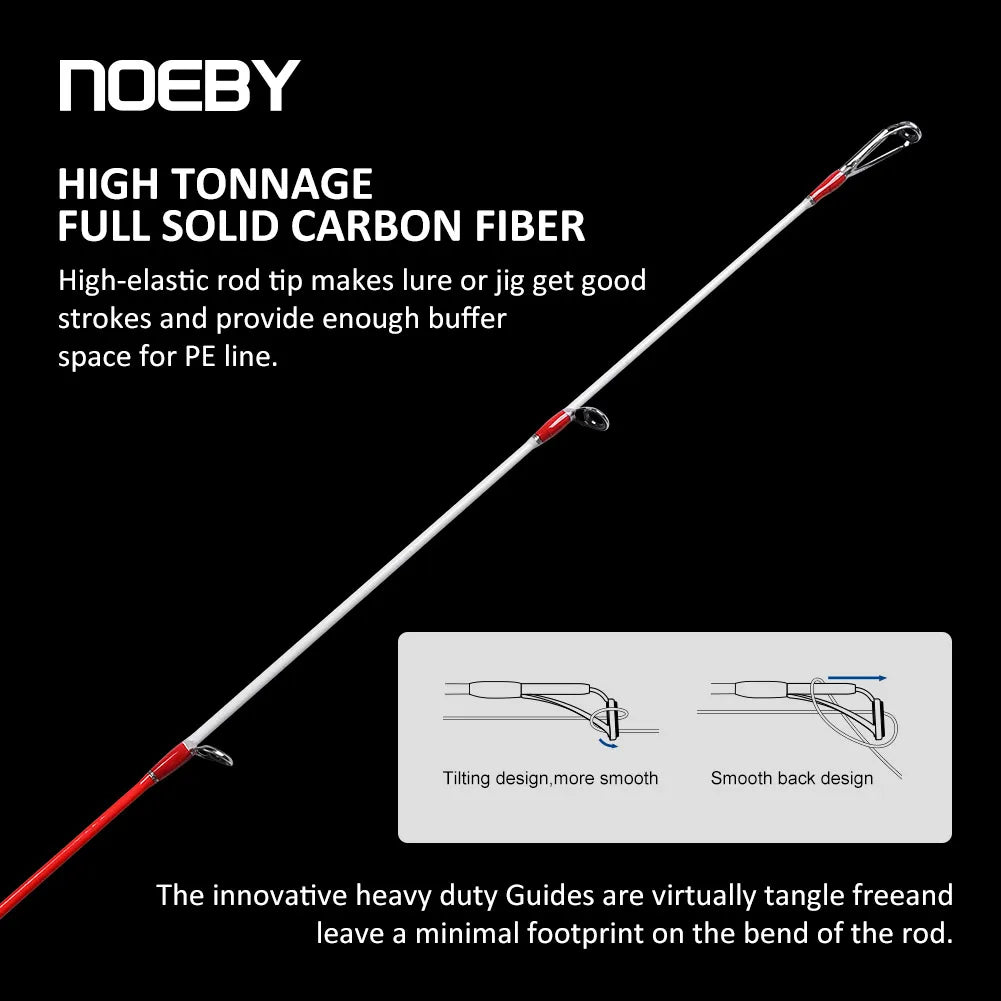 Noeby Slow Jigging Fishing Rod 1.68m 1.83m 2 Section Spinning Casting Rod Lure 300g Carbon Fiber Boat Saltwater Fishing Rod