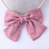 Fashion Ribbon Hairgrips Big Large Bow Hairpin For Women Girls Satin Trendy Ladies Hair Clip New Cute Barrette Hair Accessories