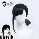 HSIU Higashiyama Kobeni Wig  Anime Chainsaw Man Cosplay Black bangs short hair +Free gift wig cap+Free hairpin