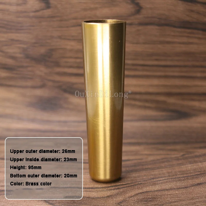 24PCS Copper Covers Chair Cups Cabinet Covers Sofa Brass Tip Cap Furniture Tube Leg Protector Metal Leg Base Height 95mm