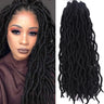 Goddess Nu Locs Soft Curly Faux Locs Crochet Hair Braids 18inch Synthetic Ombre Braiding Hair Extensions Pre Loop