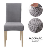 1/2/4/6pcs Dining Chair Cover Jacquard Spandex Slipcover Protector Case Stretch for Kitchen Chair Seat Hotel Banquet Elastic