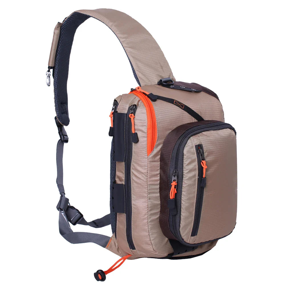 Fly Fishing Sling Pack Fishing Crossbody Sling Tackle Storage Bag Fishing Gear Shoulder Backpack