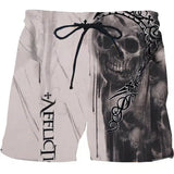 Funny 2021 New Mens Black Skull Board Shorts 3D Printed Summer Beach Shorts Masculino  Women Quick Dry Swimsuit short homme