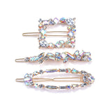 2024 New Fashion Colorful Acrylic Resin Crystal Rhinestones Wedding Bridal Hair Clips Women Hair Jewelry Long Barrettes Hair Pin