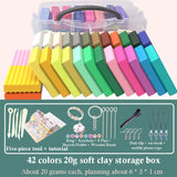 32 Color 3D Clay Plasticine Portable Box New Clay Creative Puzzle Tool Set Polymer Modeling Clay Oven Bake Clay 24pc Clay Mold