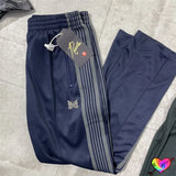 Similar All Black Needles Pants 2022 Men Women 1:1 High Quality Embroidered Butterfly Needles Track Pants Straight AWGE Trousers