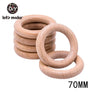 Let's Make Natural Wood Teething Ring All Size 20pcs Beech 40/55/60/65/70/80MM DIY Baby Wooden Toys Handmade Accessories Crafts