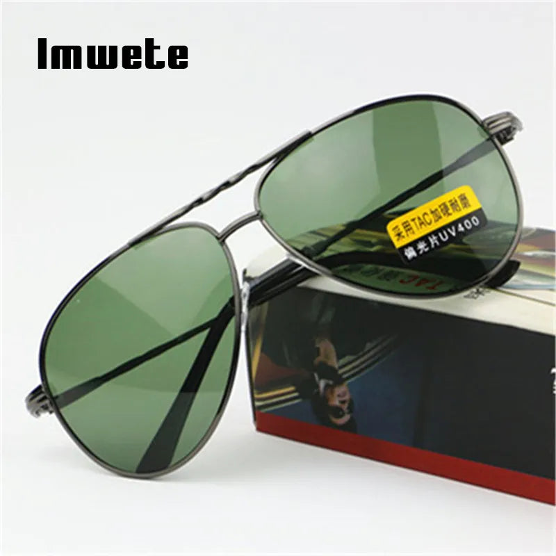 Imwete Polarized Sunglasses Men TAC Sun Glasses Female Male Night Vision Driving Glasses Goggles UV400 Yellow Lens Eyeglasses