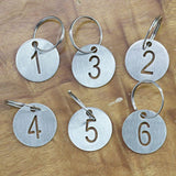 Pareto 23mm Number Tag Stainless Steel Key Chain Key Ring Keyring Dog Tag Custom 10 pcs/bag