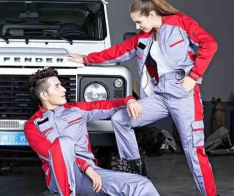 Welding Suits Workwear Clothes Men Women Long Sleeves Workmen Work Uniform Car Workshop Welding Suit Mechanical Working Overalls