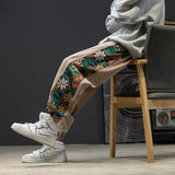 Spring Autumn Fashion Plus Size Casual Pants Men Clothing Embroidery Patchwork Harem Trousers Oversized Harajuku Joggers Male