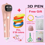 Creative 3D Pen for Safe DIY Art - Low Temp Anti-Scald PCL Filament Drawing Tool for Kids - Perfect Gift for Christmas & Birthdays!