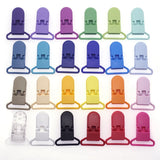 100 Pcs 20 Color Mixed Hot D Shape 25mm Plastic Baby Pacifier Clip Holder Newborn Baby Dummy Soother Bib Toy Chain Gift