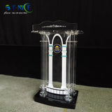 2024 AKLIKE Big Modern Fashion Acrylic Platform Church Podium School Restaurant Rostrum Reception Lecterns Commercial Furniture