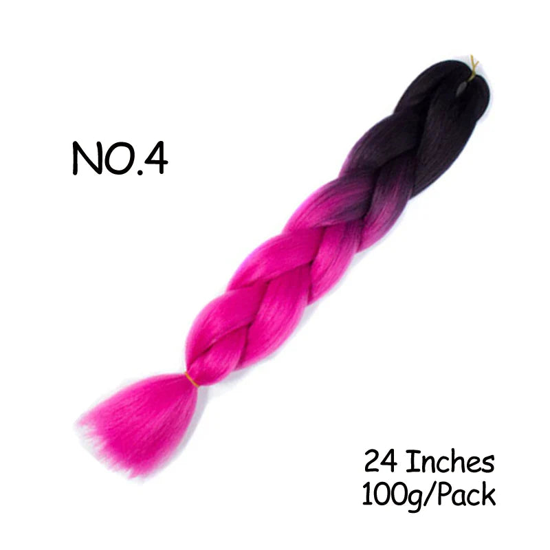 Mirra’s Mirror 24inch Synthetic Braiding Hair Extensions 10pcs Wholesale Colorful Braids Hair Jumbo Braid Hair Black Brown