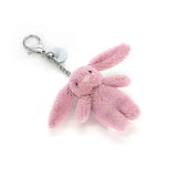 Cute cartoon plush Rabbit Keychain Love Pompom Trinket Baby Plush Toy Girl Bag Car Keychain Mobile Phone Pendant Jewelry Gift