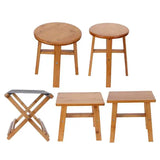 Multipurpose Portable Kids Small Bamboo Low Stool Children's Furniture Bench Home Living Room Bathroom Shower Folding Chair