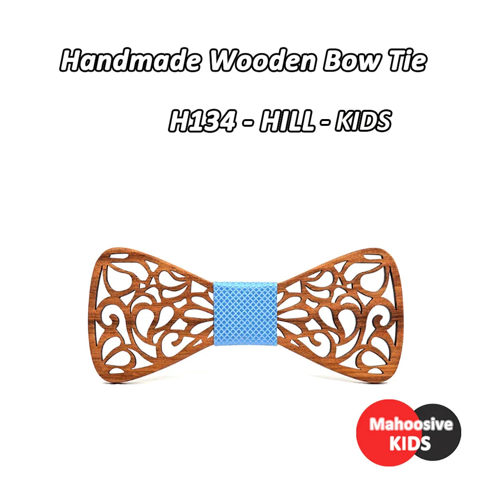 Mahoosive New Floral Wood Bow Ties for Men Bowtie Hollow Butterflies Wedding suit wooden bowtie Shirt krawatte Bowknots Slim tie