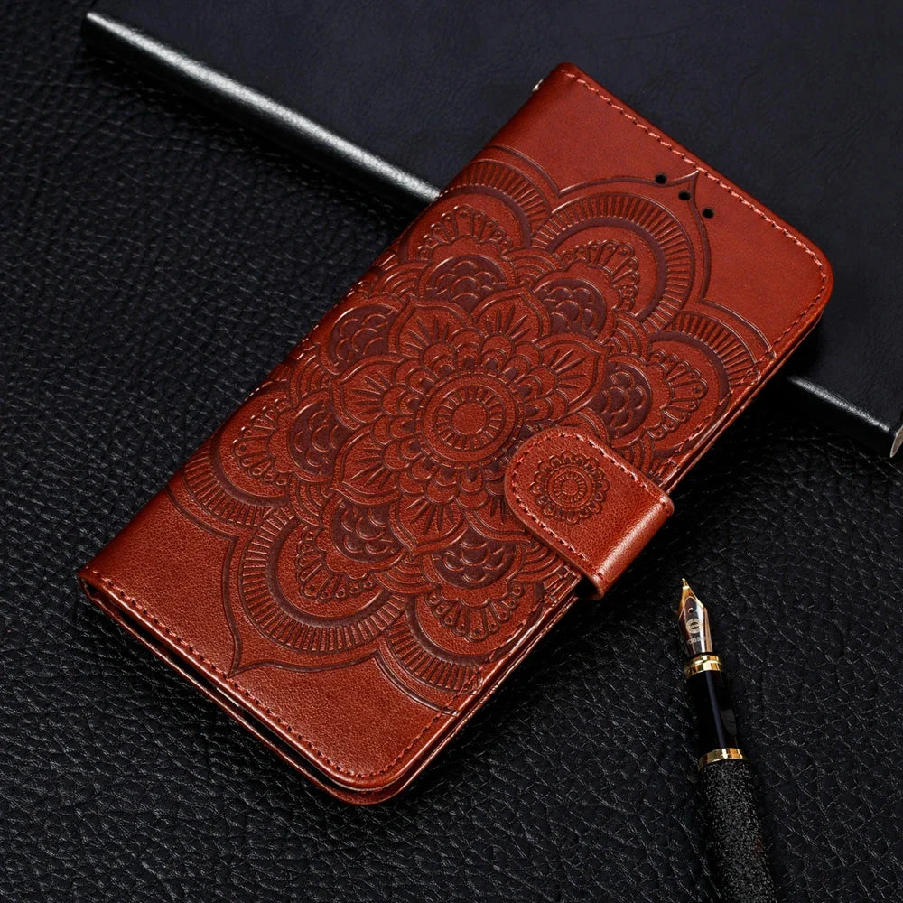 Flower pattern Flip Case For iPhone 11 Pro Max X XS Max XR 15 14 7 Plus 8 Plus 13 12 Mini SE 2020 Wallet Leather Phone Cover