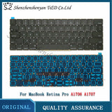 New A1706 A1707 US/UK/Spanish/Korean/French Keyboard  For Macbook Pro Retina 13 "15" Touchbar Keyboard Replacement 2016 2017