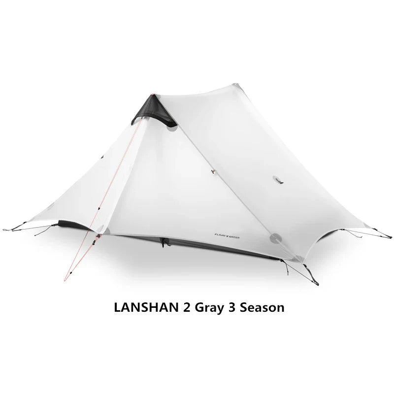 2018 FLAME'S CREED LanShan 2 Person Oudoor Ultralight Camping Tent 3 Season Professional 15D Silnylon Rodless Tent