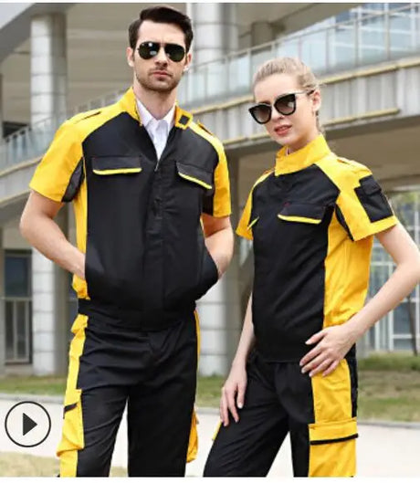 Work Clothing Set Workwear Men Worker Coveralls Workmen Uniforms Car Repairmen Workshop Fashion Work Suit Mechanical Jacket Pant