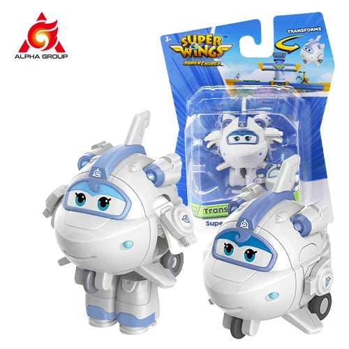 Super Wings S5 2" Mini Transforming Deformation Transform-a-Bots Airplane Action Figures Robot Transformation Toys For Kids Gif