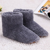 Winter USB Heater Foot Shoes Plush Warm Electric Slippers Feet Heated Washable Electric Shoes Warming Pad Heating Insoles