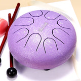 Hluru Glucophone Steel Tongue Drum 6 Inch 8 Notes Ethereal Drum Tone Key C5 Drum Percussion Children Musical Instrument