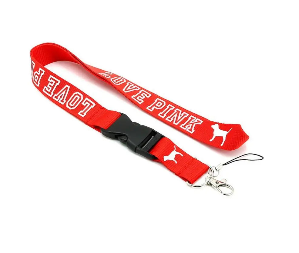 Wholesale Lot 10pcs Cellphone lanyard Straps Clothing Keys Chain ID cards Holder Detachable Buckle VS Love PINK Lanyards