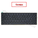 New A1706 A1707 US/UK/Spanish/Korean/French Keyboard  For Macbook Pro Retina 13 "15" Touchbar Keyboard Replacement 2016 2017