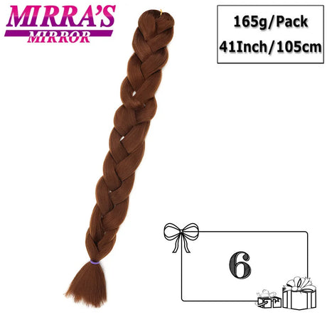 82 Inch Jumbo Box Braids Extensions Afro Synthetic Braiding Hair Ombre Hair for Twist Braid Support Wholesale Mirra’s Mirror