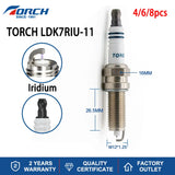 Iridium Candles Torch LDK7RIU-11 Replacement Spark Plug LDK7RTI-11 LDK7RTIP-11 LDK7RTII-11 LDK7RTC-11 Ignition System 4/6/8pcs