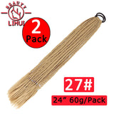 24Inch Synthetic Pontail Tail Hair Ombre Braiding Hair Jumbo Braid Same Color Crochet Hook Braids Hair Extension 2Packs