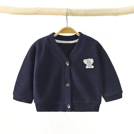 Winter/Autumn Baby Girls Boys Cardigan Sweater Tops Solid Children Clothing Newborn Infant Kids Baseball Jackets Coats Outerwear