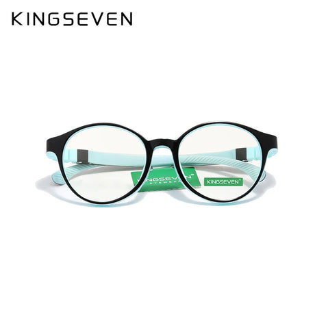 KINGSEVEN Children S Size 43mm Anti-blue Square Blue Light Blocking Glasses Kids TR90 Flexible Computer Gaming Clear Eyewear